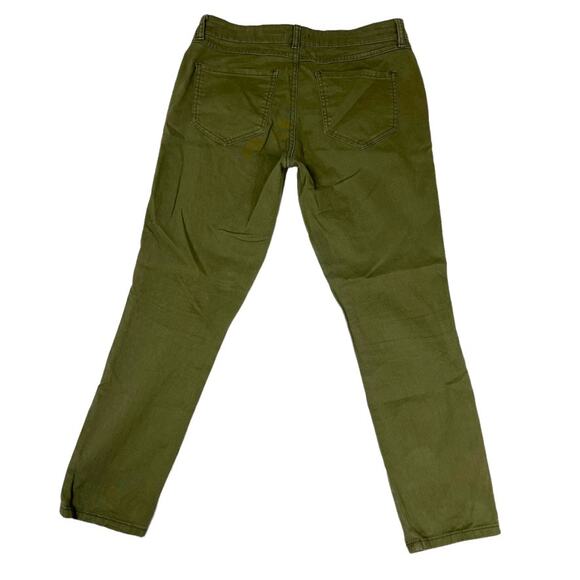 Urban Outfitters BDG Jeans Olive Green Zip Fly Skinny Leg Twill Pants Women's 25 - Picture 2 of 11